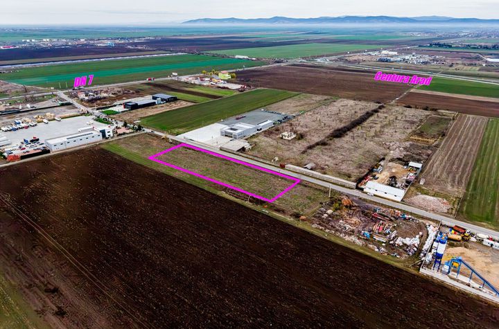 Teren cu acces DN7 și A1, ideal pentru dezvoltări industriale anunturi imobiliare Arad