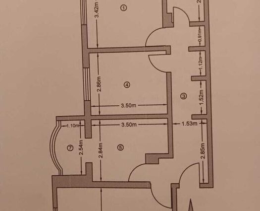 Apartament 3 camere Tg. Frumos, 70 mp