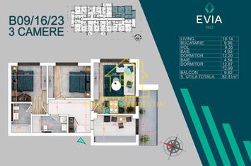 3Cam/ 83mp/ Premium/ Balcon/ Titan-Pallady/ P+3 anunturi imobiliare Bucuresti