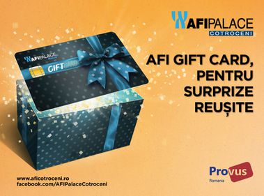 AFI Palace Cotroceni lansează AFI Gift Card, cea mai bună și sigură alternativă pentru oferirea unui cadou