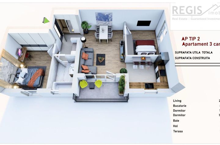 Apartament 3 camere de vanzare SANPETRU - Brasov anunturi imobiliare Brasov