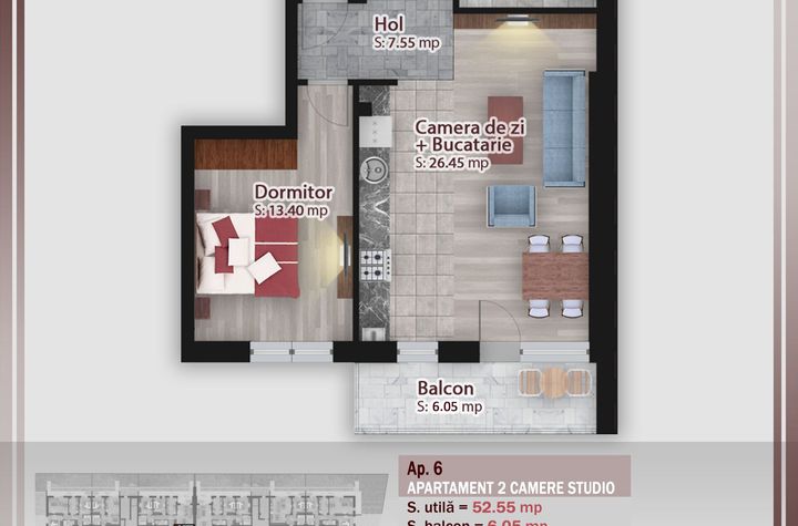 Studio modern de vânzare – Pallady 1 Decembrie anunturi imobiliare Bucuresti