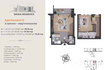 Apartament 2 camere de vanzare SINAIA - Prahova anunturi imobiliare Prahova