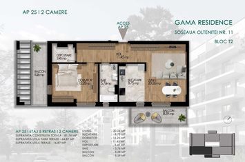 Apartament 2 camere Sos. Oltenitei, nr. 11 - Gama Residence - BL. T2, Ap.25 anunturi imobiliare Bucuresti