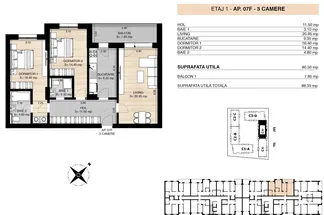 Apartament 3 camere de vânzare Bucuresti - Pipera
