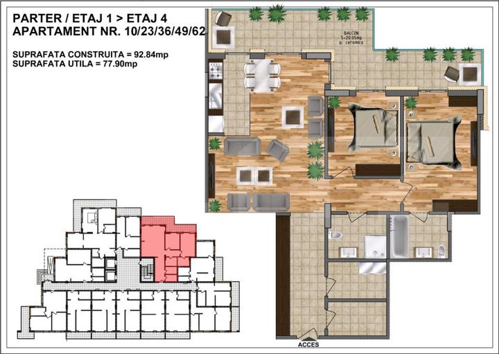 Apartament 3 camere de vanzare BISTRITA - Bistrita-Nasaud anunturi imobiliare Bistrita-Nasaud