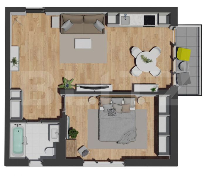 Apartament 2 camere de vanzare FLORESTI - Cluj anunturi imobiliare Cluj