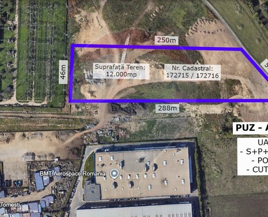 Teren Intravilan Zona Industriala, 12000 mp