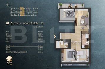 Apartament 3 camere de vanzare CLUJ-NAPOCA - Cluj anunturi imobiliare Cluj