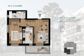 Apartament 2 camere Sos. Oltenitei, nr. 11 - Gama Residence - BL. T3, Ap. 5 anunturi imobiliare Bucuresti