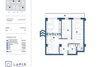 Apartament 3 camere de vanzare GALATA - Iasi anunturi imobiliare Iasi