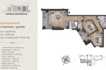 Apartament 3 camere de vanzare SINAIA - Prahova anunturi imobiliare Prahova