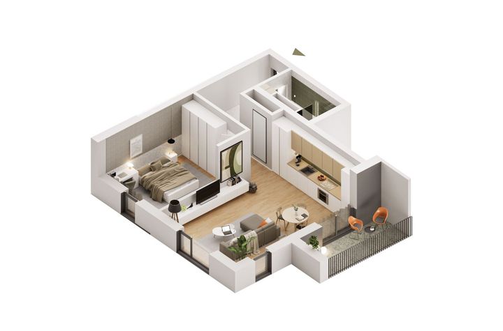 Apartament cu 2 camere în Confecții anunturi imobiliare Arad