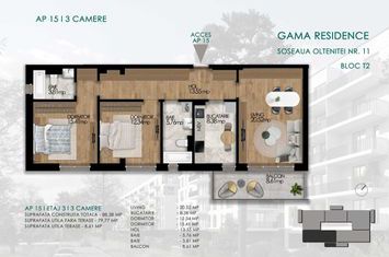 Apartament 3 camere Sos. Oltenitei, nr. 11 - Gama Residence - BL. T2, Ap.11 anunturi imobiliare Bucuresti