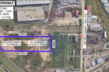 Teren Intravilan 1.2Ha de Vânzare, PUZ Aprobat - ZONA INDUSTRIALA IAȘI anunturi imobiliare Iasi