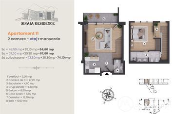 Apartament 2 camere de vanzare SINAIA - Prahova anunturi imobiliare Prahova