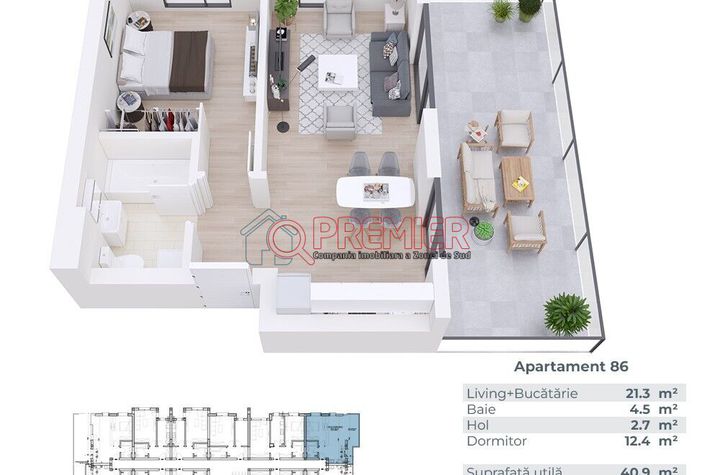 Fix la Kaufland Drumul Binelui Berceni - 2 camere cu finisaje lux anunturi imobiliare Bucuresti