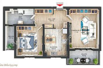 Apartament 2 camere de vanzare RAHOVEI - Sibiu anunturi imobiliare Sibiu