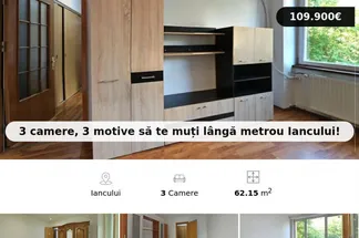 Apartament 3 camere de vânzare Bucuresti - Iancului