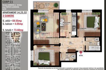 Apartament 3 camere de vanzare POPESTI-LEORDENI - Bucuresti anunturi imobiliare Bucuresti