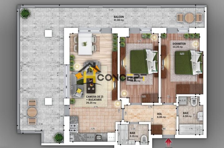 Apartament cu 3 camere Nou Terasa foarte mare zona Nicolae Grigorescu anunturi imobiliare Bucuresti