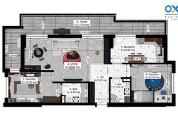 Rahova-Oxy Residence 3 camere Tip D mobilat/utilat anunturi imobiliare Bucuresti