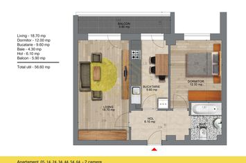 APARTAMENT 2 CAMERE-PASARELA BERCENI-mutare imediata anunturi imobiliare Bucuresti