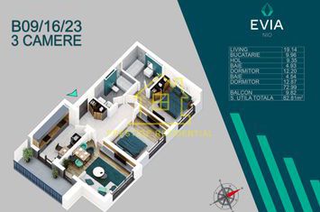 3Cam/ 83mp/ Premium/ Balcon/ Titan-Pallady/ P+3 anunturi imobiliare Bucuresti