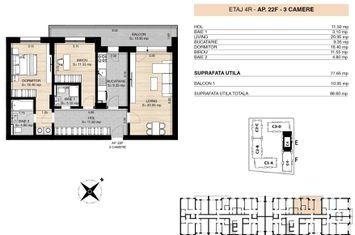 ROND OMV PIPERA - MILUNA RESIDENCE - APARTAMENT 3 CAMERE anunturi imobiliare Bucuresti