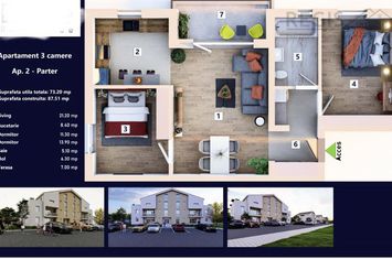 Apartament 3 camere de vanzare SANPETRU - Brasov anunturi imobiliare Brasov