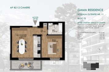 Apartament 2 camere Sos. Oltenitei, nr. 11 - Gama Residence BL. T3, B2 anunturi imobiliare Bucuresti