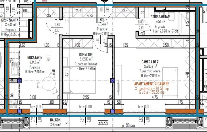Apartament 2 camere de vanzare BACIU - Cluj anunturi imobiliare Cluj