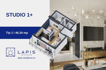 Apartament 1 camera + zona de dormit, Lapis Residence, avans 15% anunturi imobiliare Iasi