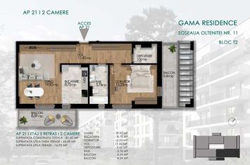 Apartament 2 camere Sos. Oltenitei, nr. 11 - Gama Residence - BL. T2, Ap.21 anunturi imobiliare Bucuresti