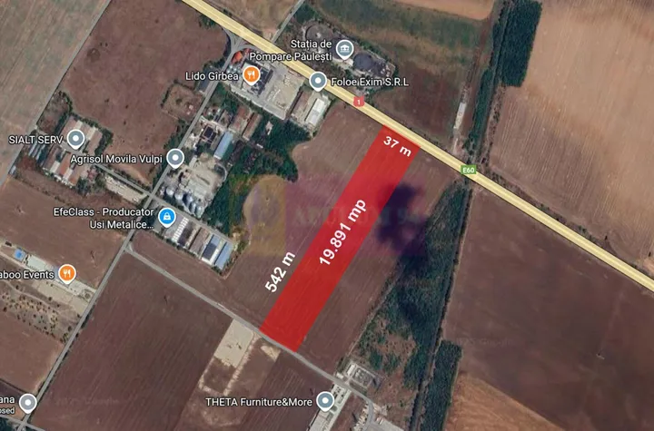 Teren extravilan de vanzare DN1 Paulesti (zona Movila Vulpii) anunturi imobiliare Prahova