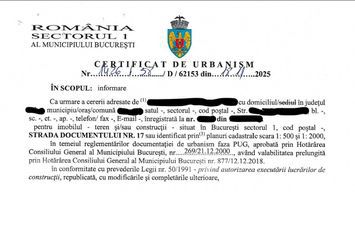 GIULESTI | Teren intravilan 800mp | Certificat urbanism disponibil anunturi imobiliare Bucuresti