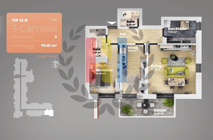 Apartament 3 camere Piata Sudului 79.81 mp utili anunturi imobiliare Bucuresti