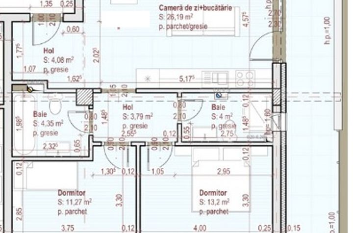 Apartament 3 camere de vanzare FLORESTI - Cluj anunturi imobiliare Cluj