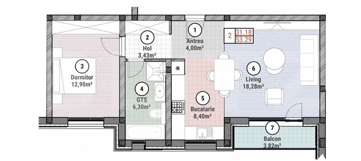 Apartament 2 camere de vanzare MOSNITA NOUA - Timis anunturi imobiliare Timis