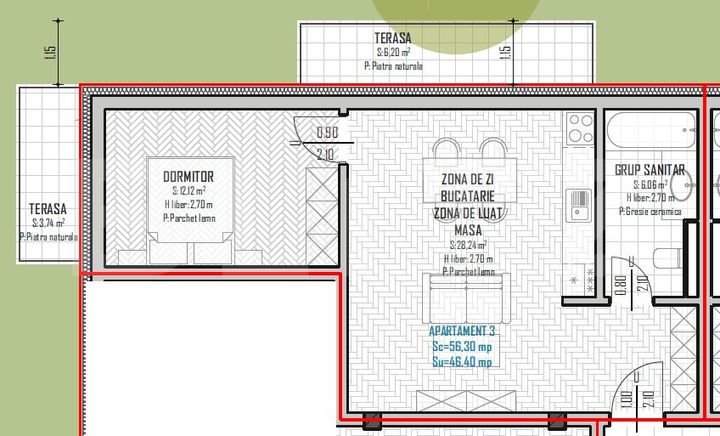Apartament 2 camere de vanzare BACIU - Cluj anunturi imobiliare Cluj