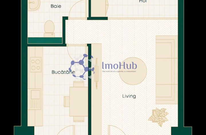 INTABULAT! Apartament cu o camera, decomandat, Central, 44mp, 84.000 euro anunturi imobiliare Iasi