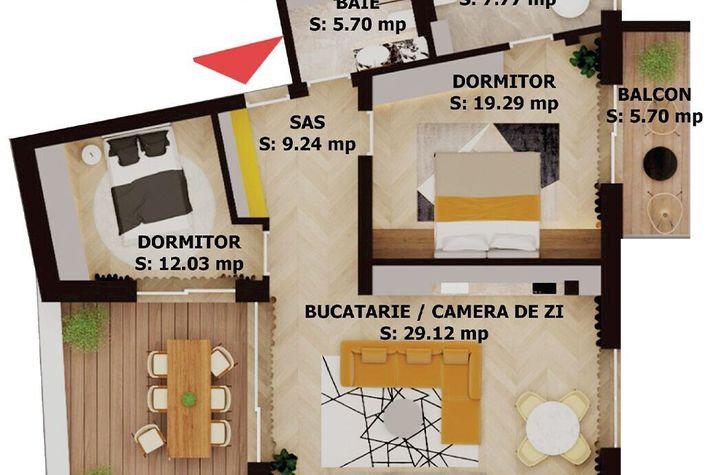 Apartament nou, 3 camere, 290 000 Euro. Comision 0. anunturi imobiliare Bihor