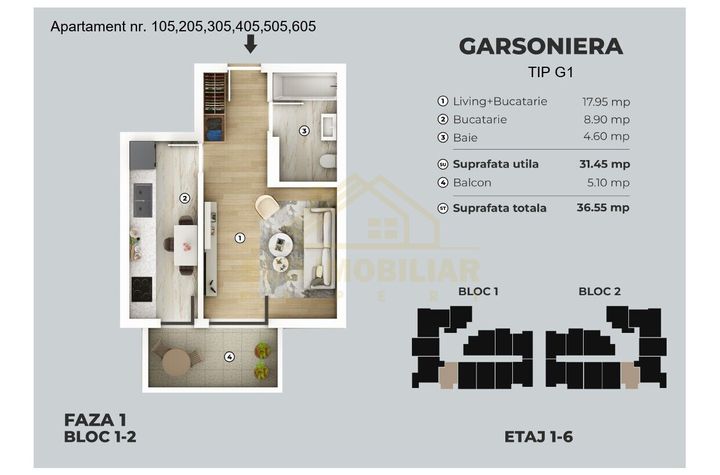 Garsoniera G1 anunturi imobiliare Bucuresti