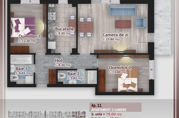 3 Camere – Apartament Generos cu Terasă – Direct Dezvoltator anunturi imobiliare Bucuresti