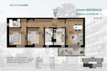 Apartament 3 camere Sos. Oltenitei, nr. 11 - Gama Residence - BL. T2, Ap.5 anunturi imobiliare Bucuresti