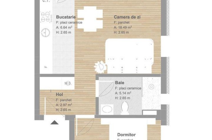 Apartament 2 camere de vanzare FLORESTI - Cluj anunturi imobiliare Cluj