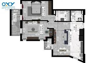 Apartament 3 camere 82 mp