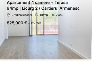 Apartament 4 camere de vânzare Bucuresti - Gradina Icoanei
