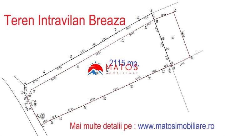 Teren Intravilan de vanzare BREAZA - Prahova anunturi imobiliare Prahova