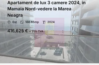 Apartament 3 camere de vânzare Constanta - Mamaia Sat